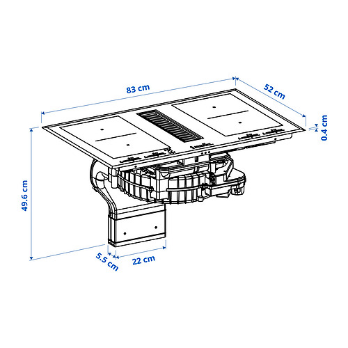 TÄCKNAN induction hob/integrated extractor