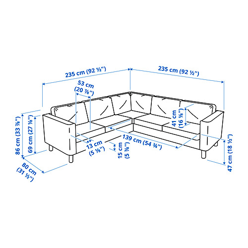 PÄRUP corner sofa, 4-seat