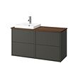 Dark grey/brown walnut effect