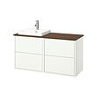 White/brown walnut effect