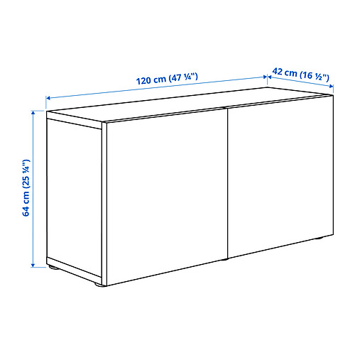 BESTÅ shelf unit with doors