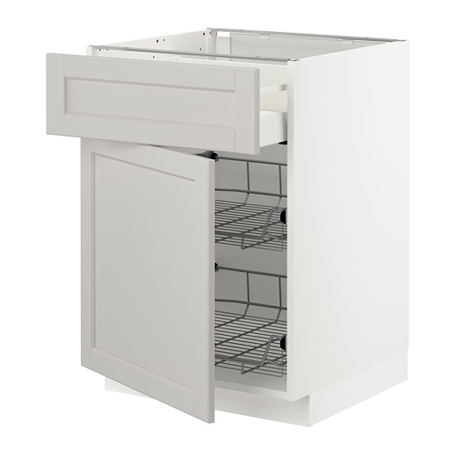 METOD/MAXIMERA base cab w wire basket/drawer/door