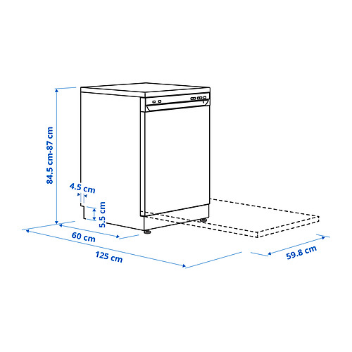 LAGAN freestanding dishwasher