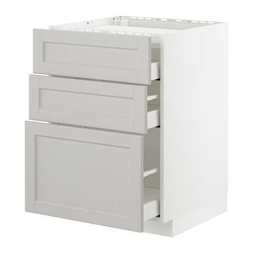 METOD/MAXIMERA base cab f hob/3 fronts/3 drawers