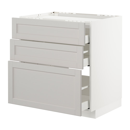 METOD/MAXIMERA base cab f hob/3 fronts/3 drawers