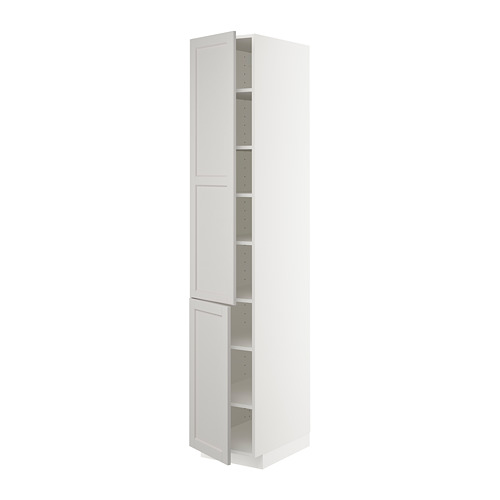METOD high cabinet with shelves/2 doors
