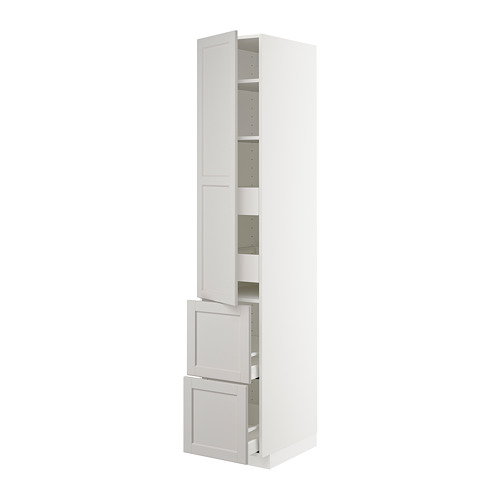 METOD/MAXIMERA hi cab w shlvs/4 drawers/dr/2 frnts