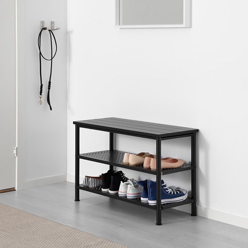 PINNIG, bench with shoe storage