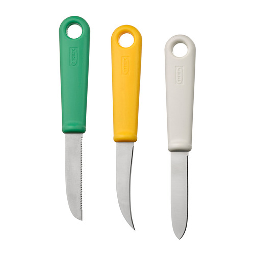 UPPFYLLD paring knife, set of 3