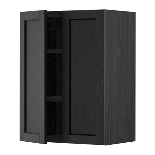 METOD wall cabinet with shelves/2 doors