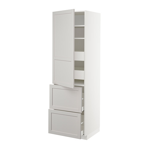 METOD/MAXIMERA hi cab w shlvs/4 drawers/dr/2 frnts