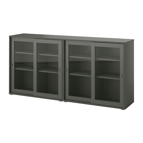 VIHALS, storage combination w glass doors