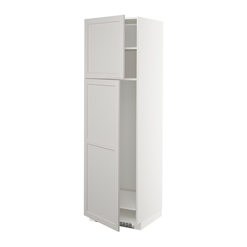 METOD high cabinet for fridge w 2 doors