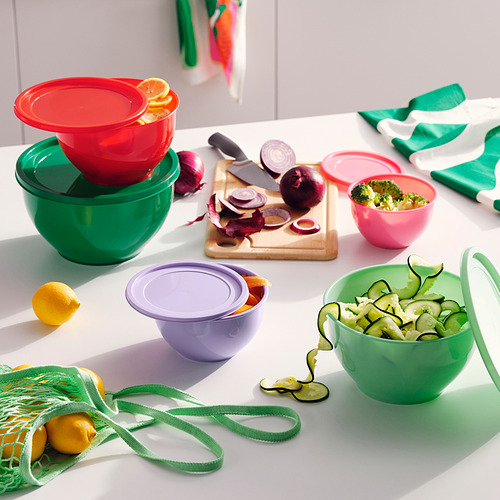 TABBERAS, bowl with lid, set of 5