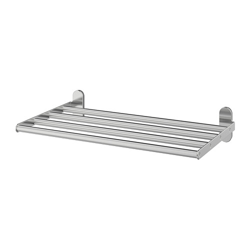 BROGRUND, wall shelf with towel rail