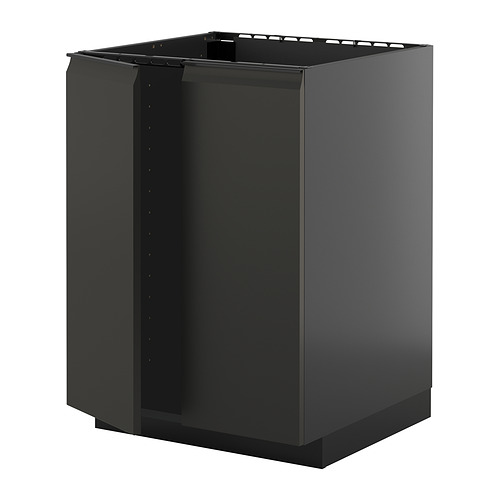 METOD base cabinet for sink + 2 doors