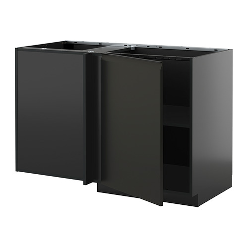 METOD corner base cabinet with shelf