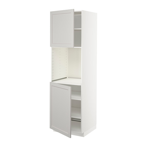 METOD high cab f oven w 2 doors/shelves