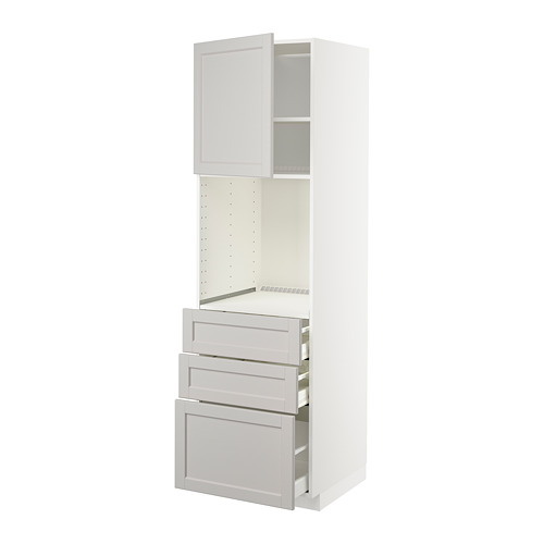 METOD/MAXIMERA high cab f oven w door/3 drawers