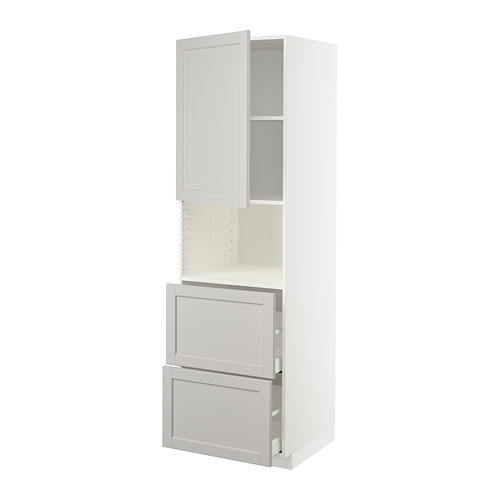 METOD/MAXIMERA hi cab f micro w door/2 drawers