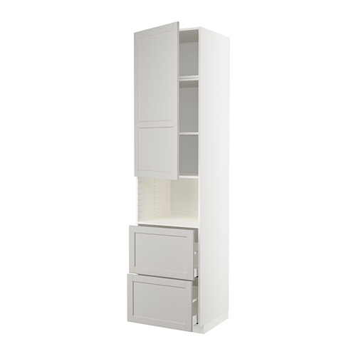 METOD/MAXIMERA hi cab f micro w door/2 drawers