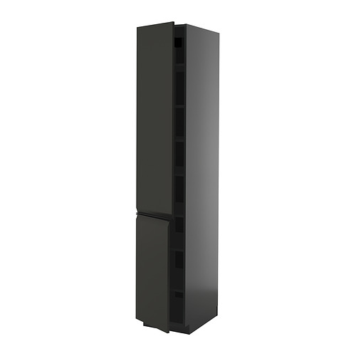 METOD high cabinet with shelves/2 doors