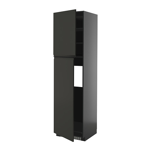 METOD high cabinet for fridge w 2 doors