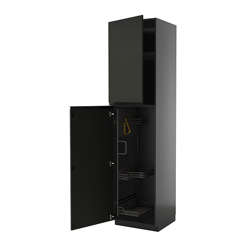 METOD high cabinet with cleaning interior