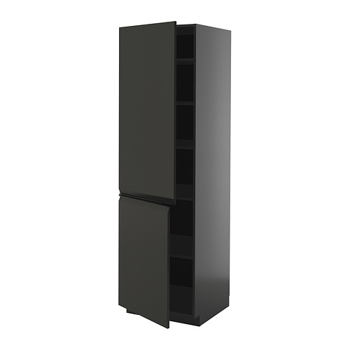 METOD high cabinet with shelves/2 doors