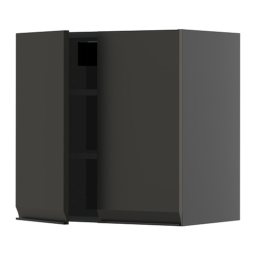 METOD wall cabinet with shelves/2 doors