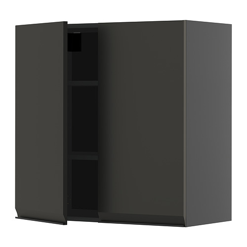 METOD wall cabinet with shelves/2 doors