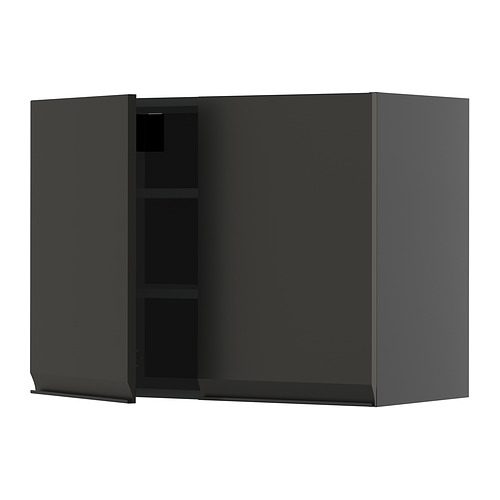 METOD wall cabinet with shelves/2 doors