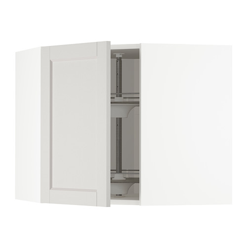 METOD corner wall cabinet with carousel