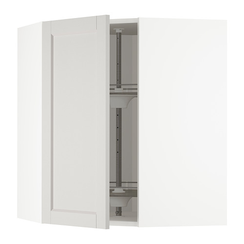 METOD corner wall cabinet with carousel