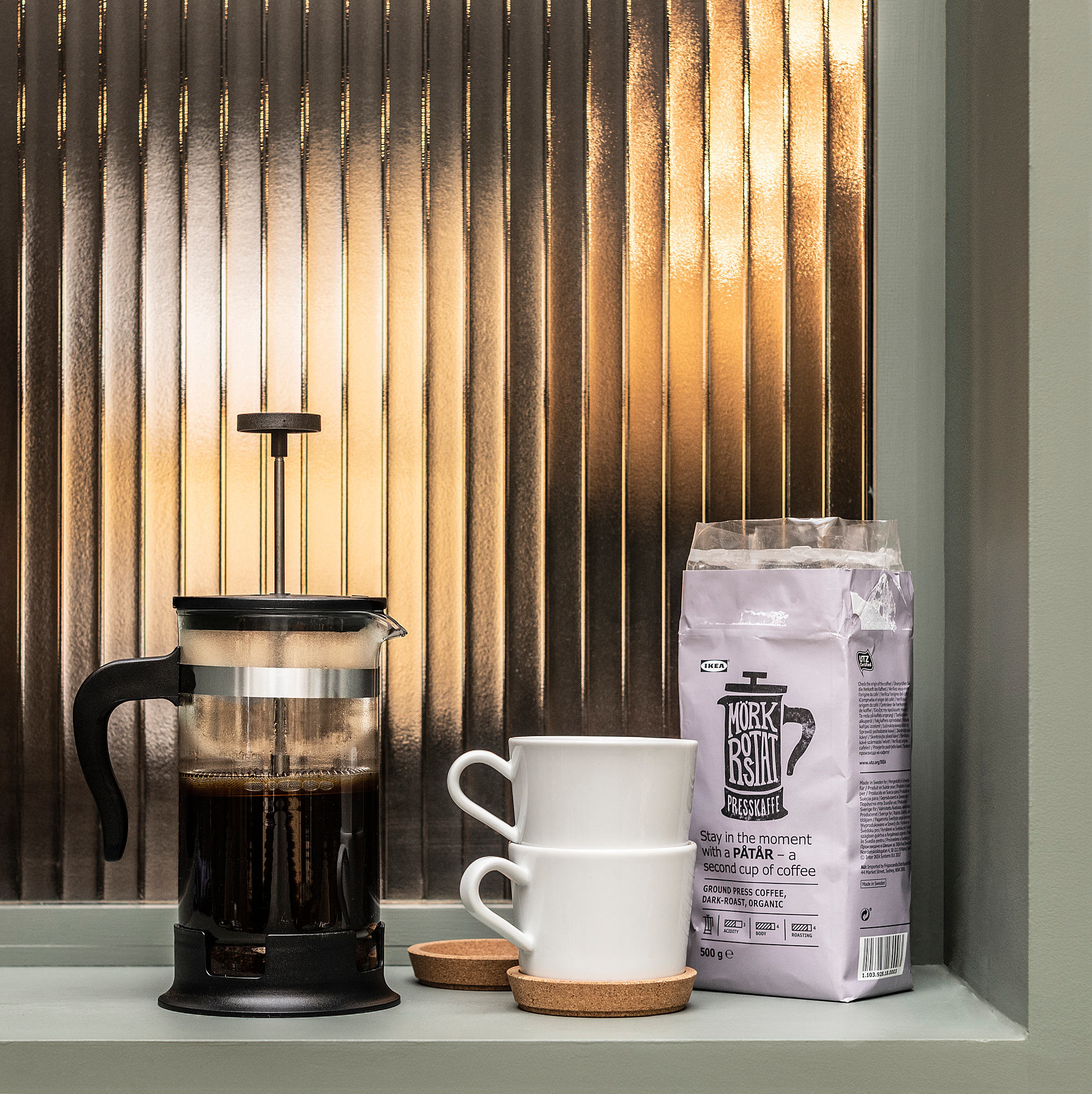 UPPHETTA pressukanna fyrir te/kaffi