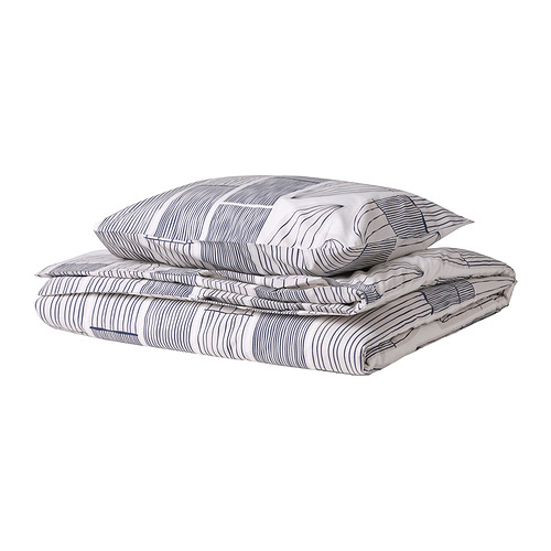 BERGKORSÖRT duvet cover and pillowcase