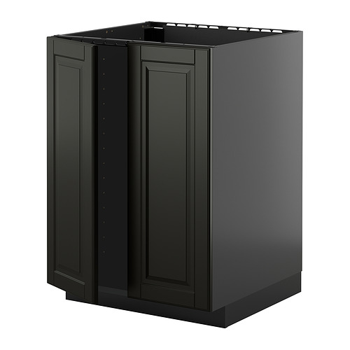 METOD base cabinet for sink + 2 doors