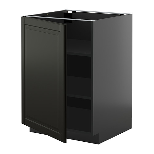 METOD base cabinet with shelves
