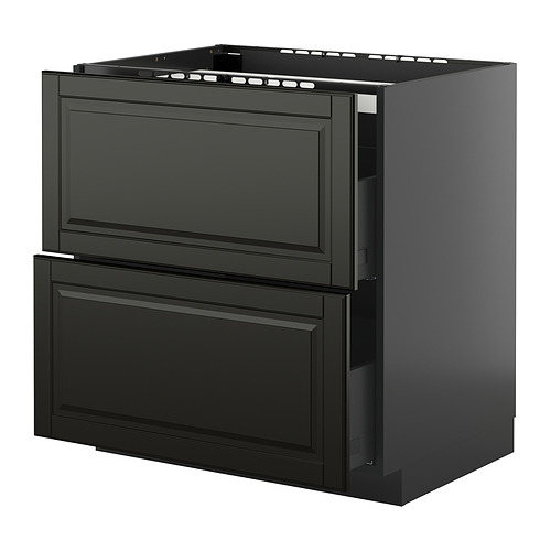 METOD/KNIVSHULT base cab f hob/2 fronts/2 drawers