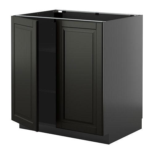 METOD base cabinet with shelves/2 doors