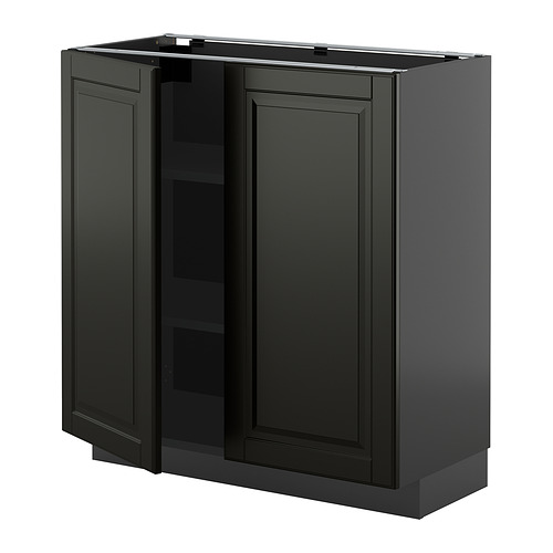 METOD base cabinet with shelves/2 doors