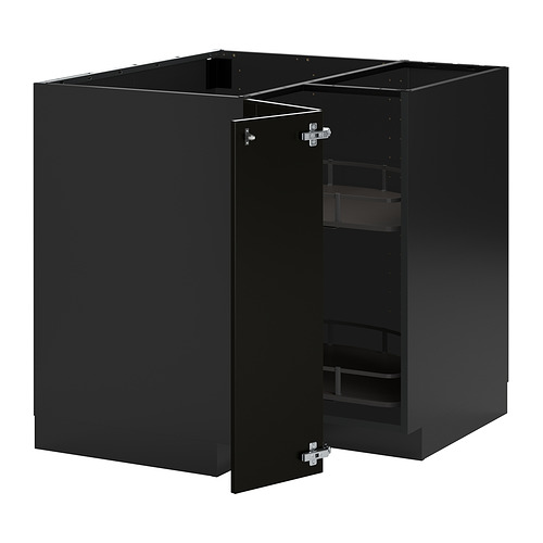 METOD, grunnskápur í horn m/snúanl. hillum