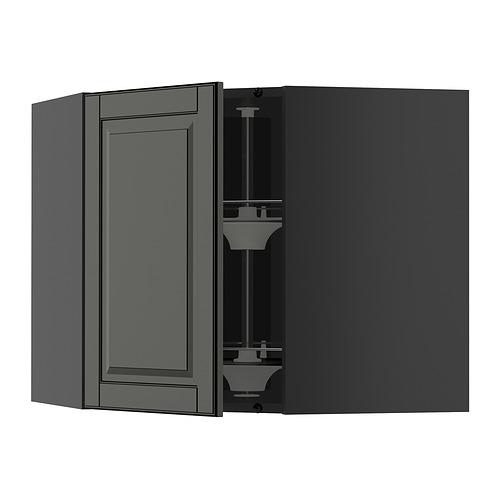 METOD corner wall cabinet with carousel
