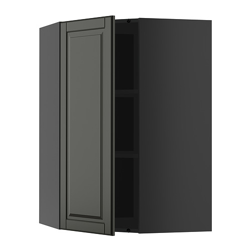 METOD corner wall cabinet with shelves