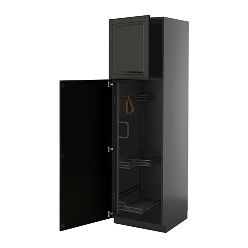 METOD high cabinet with cleaning interior