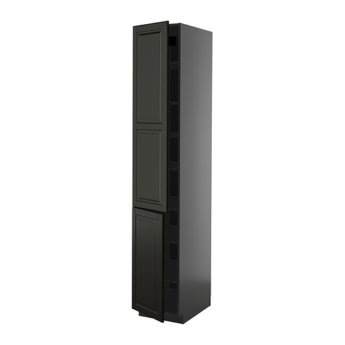METOD high cabinet with shelves/2 doors