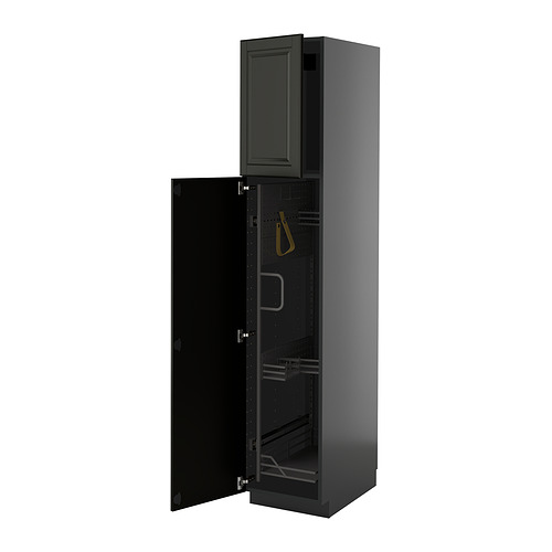METOD high cabinet with cleaning interior