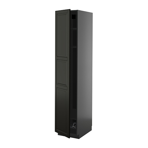 METOD high cabinet w shelves/wire basket