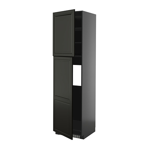 METOD high cabinet for fridge w 2 doors