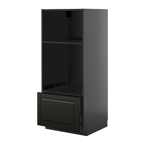 METOD/KNIVSHULT, hár skápur f ofn/örbylgju m/skúffu